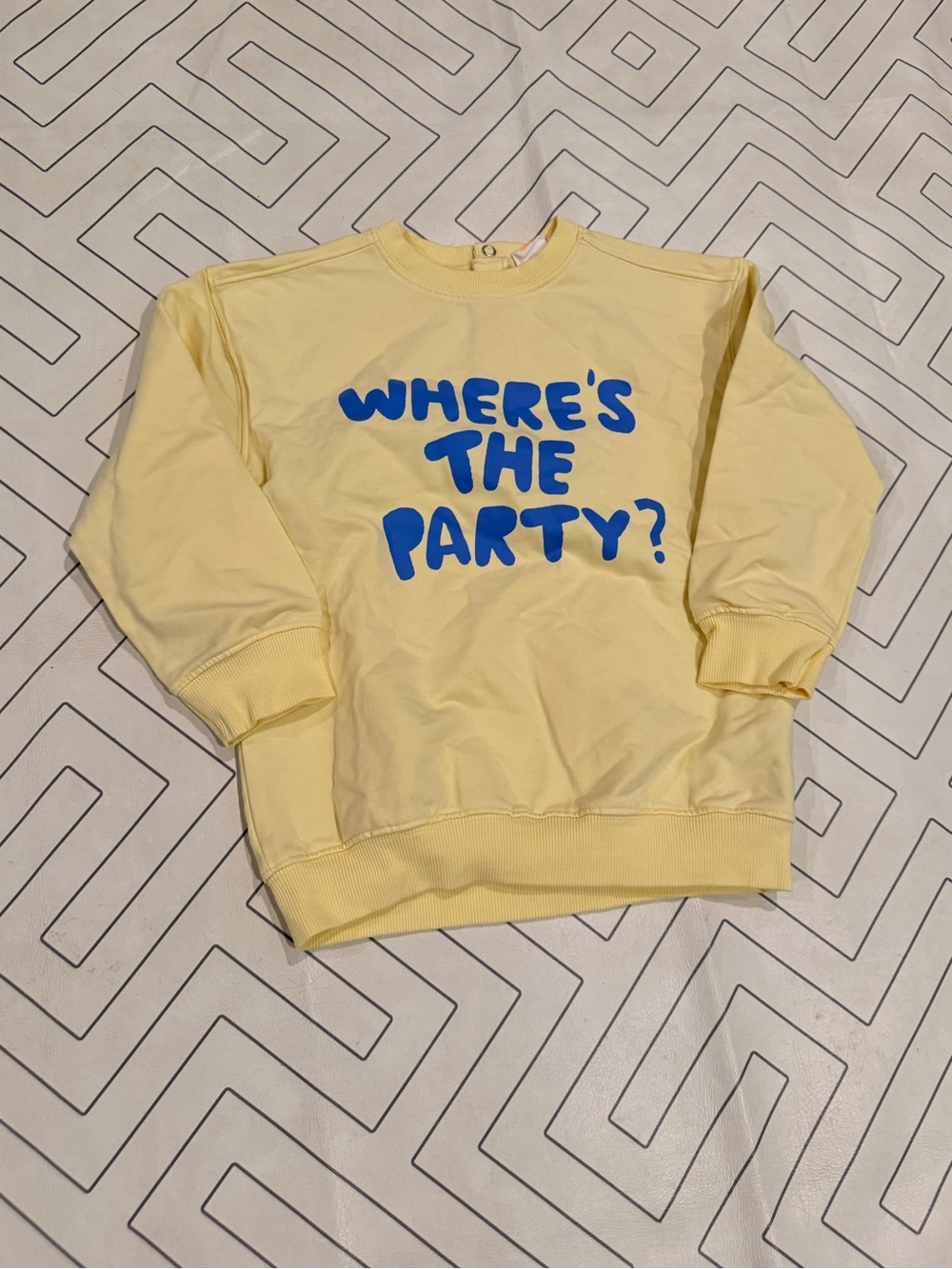 Hema "Where's The Party?" Yellow Sweatshirt